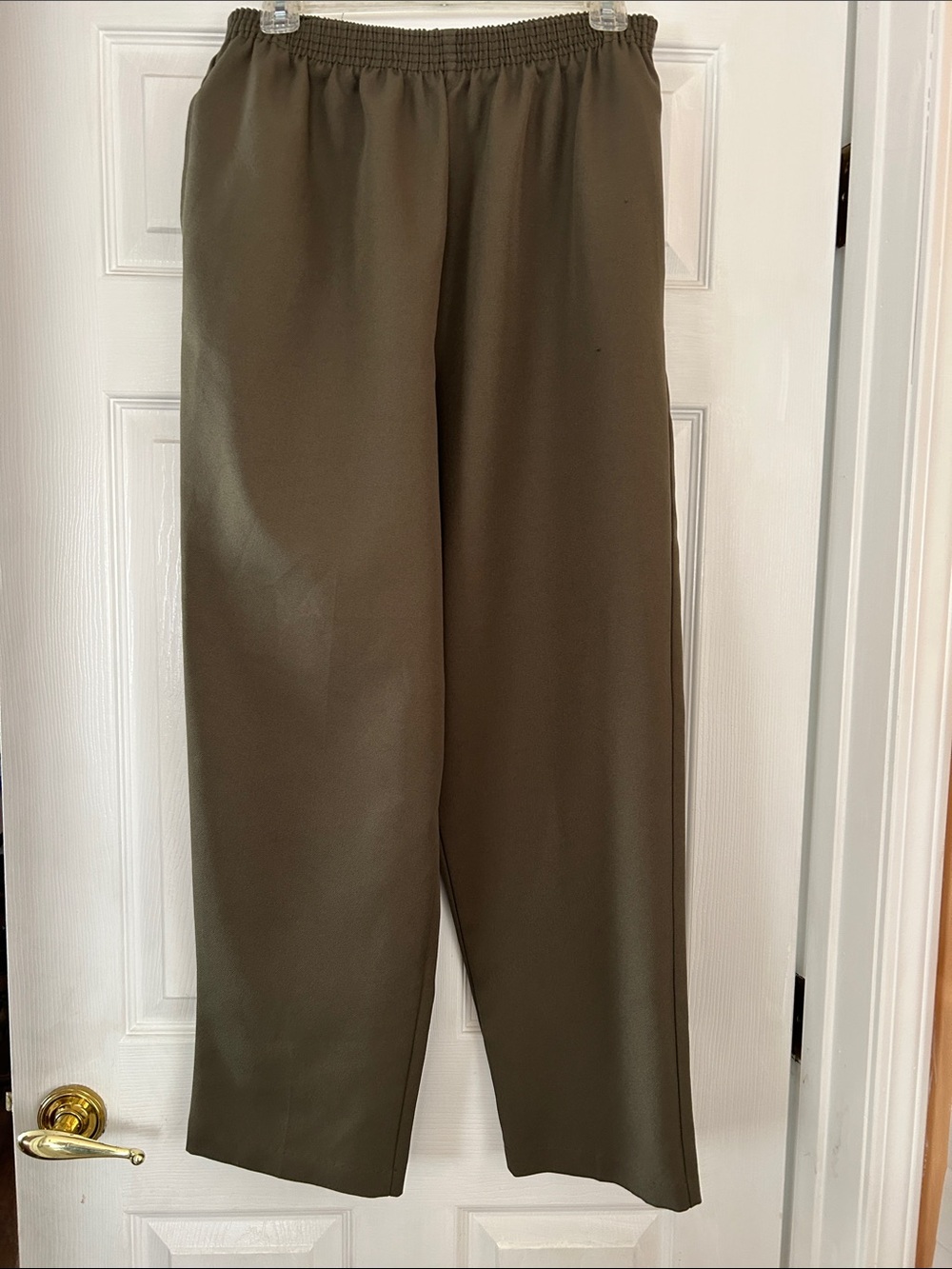 Women’s Olive Green Elastic Waist Pants